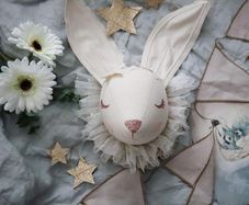 Handmade Bunny Wall Head Decoration | Nursery Decor