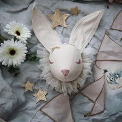 Handmade Bunny Wall Head Decoration | Nursery Decor