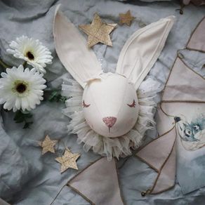 Handmade Bunny Wall Head Decoration | Nursery Decor