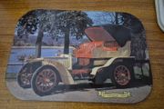 Vintage Metal Top Place Mat Vintage Classic Car early 1900s