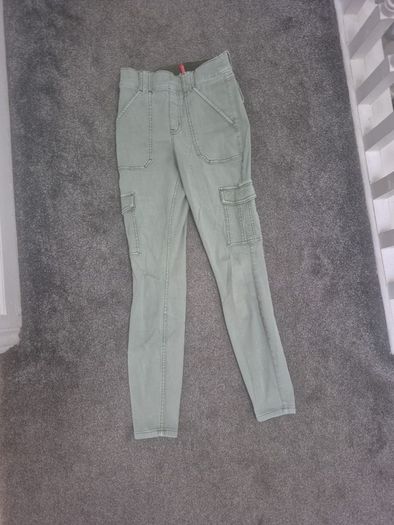 Spanx light green cargo trousers