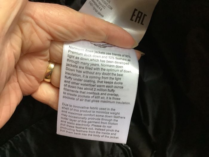 Down black Jacket size 20