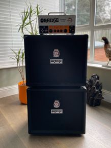 Orange Terror Bass Head and cabs.