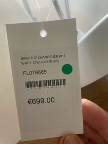 Drop top pendant chandelier by 3