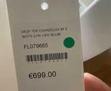 Drop top pendant chandelier by 3