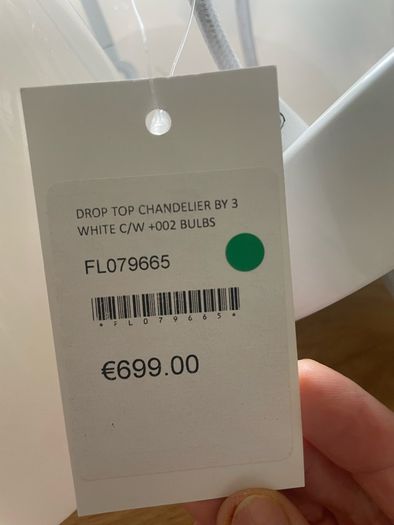 Drop top pendant chandelier by 3