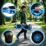 8" Camo Blue Hoverboard with Bluetooth, 6 LED Lights & Free Protective Pads Image 4