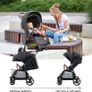 Grande Plus Stroller Pushchair for Toddlers from Birth to 22 kg, Extra-Large Hood, Lie-Flat Position, Folding with one Hand, Shock Absorption on All Wheels, Black Image 2