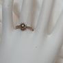 Sparkling Champagne Diamond Halo Ring Image 8