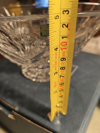 Glendale Marquis Waterford Crystal Large Footed Bowl Made In Poland 10 Inch in orignal box.