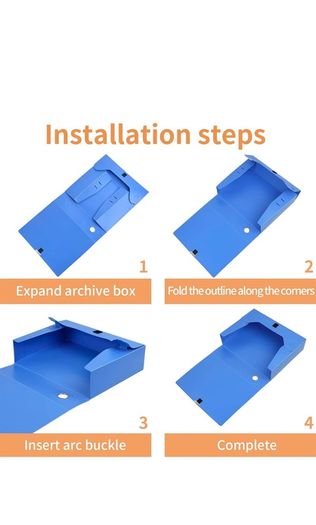 Black A4 Plastic File Boxes (6)