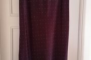 Women's Gallery Plum Satin Skirt NWT