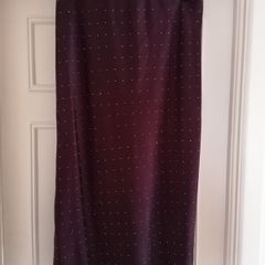 Women's Gallery Plum Satin Skirt NWT