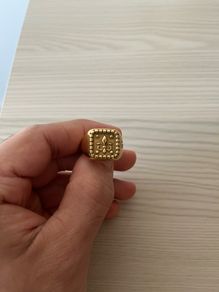 GUESS Men's Gold Ring 60mm