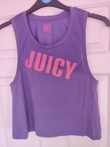 Juicy by Juicy Couture purple mesh top size S UK10 EU38 Perfect condition Postage included