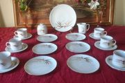 21 Piece Winterling Bavaria Harvest Gold Gilt Porcelain Tea Set Made In Germany