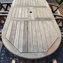 Teak garden extending table and 6 reclining chairs Image 7