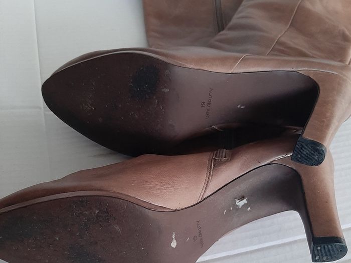 Genuine leather boots knee high lining leather also