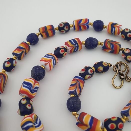 Antique Venetian African Style Mix Glass Necklace
