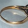Vintage 9ct Gold Sapphire & Diamond Ring 1.50g (Scrap or Repair) Image 2