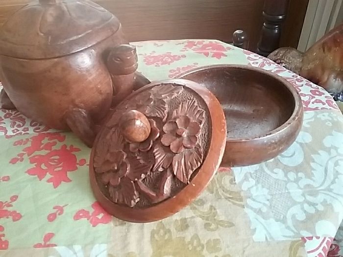 Hand Carved Wooden Containers