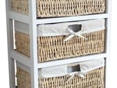 Maize 3-Drawer Bathroom/Bedroom Storage Unit, Wood, White