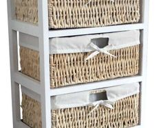 Maize 3-Drawer Bathroom/Bedroom Storage Unit, Wood, White