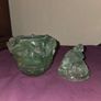 Antique Chinese Green Quartz Carved Lidded Jar Image 6