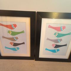 Set of 4 framed Ikea prints
