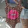 Swimsuit/ bodysuit  - lips pattern Image 5