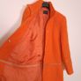 Tuzzi Bright Orange Wool Boucle Zipper Overcoat 8-10UK/36-38EU Image 9