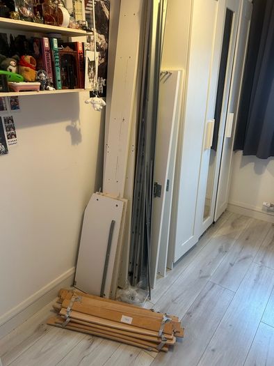 IKEA BRIMNES Double bed frame with storage white