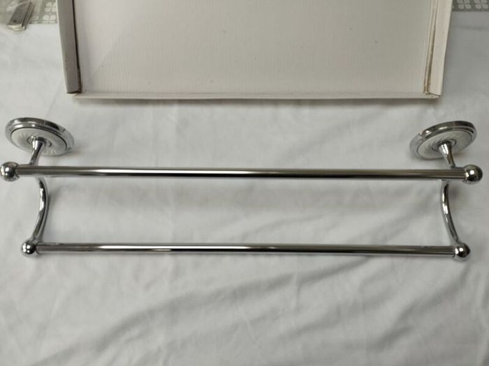 Stainless Steel Vintage Double towel holder