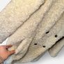 Zara Faux Fur Shearling Coat Ecru/Beige Size L Image 5