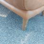 Brown leather sofa and matching foot poof Image 9