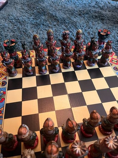 Beautiful Hand-painted Chess Set