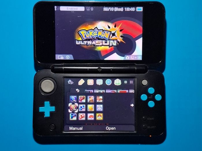 New 2DS XL - Black & Turquoise (Modded)