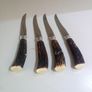 Antique Set of 4 Genuine Stag/Antler Handle Steak Knives and Forks. Made In Sheffield England Image 3