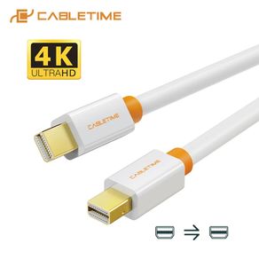CABLETIME 1.8M UHD (4K@60Hz) Mini DisplayPort (DP) Male/Male Gold Plated Cable (Brand New/Warranty)