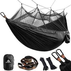 NEW SALE | Travel Bug Net Camping Hammock | 300kg Load Capacity,| 2 x Premium Carabiners,4 x Nylon Slings Included | For Outdoor Indoor Garden