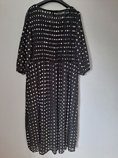 Marks & Spencer Printed Tie Front Midaxi Shirred Dress size UK 18