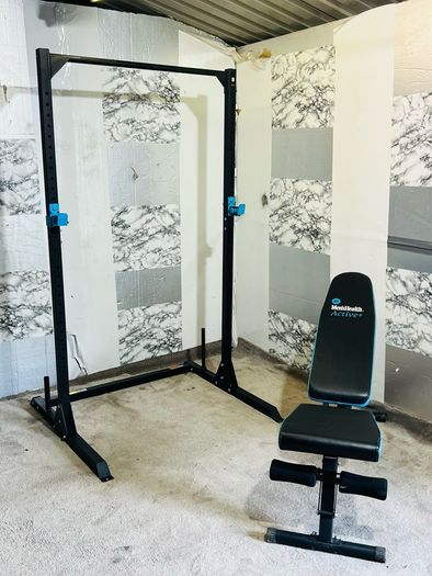 Squat Rack Adjustable Weight Bench