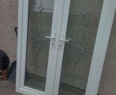Double doors for patio. White PVC. Perfect condition size in pictures