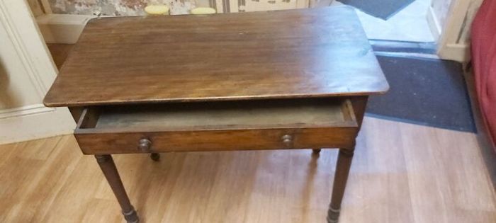 Vintage Wooden Table With Drawer