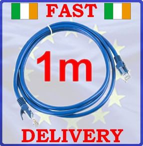 New 1m Ethernet RJ45 Cable Gold Plated Good Quality CAT 5e LAN Network #139