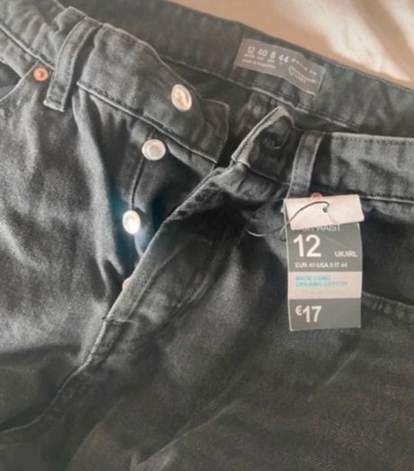 High waisted black jeans new size 12