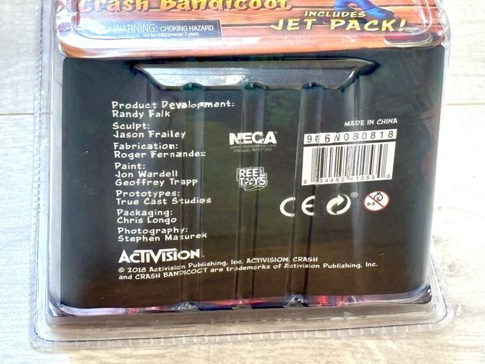 Deluxe Crash Bandicoot With Jet Pack Figure From Activision & Neca - SEALED