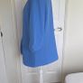 Electric Blue Open Front Blazer Jacket Ruched Sleeve Smart Casual Layering Image 3