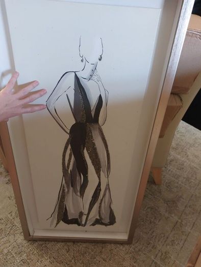 Wall art in a deep frame