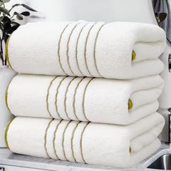 3 Quick Absorbent Lightweight Bath Towels (70 x 140cm), Ultra-Soft Coral Towel Set. New, Unopened.